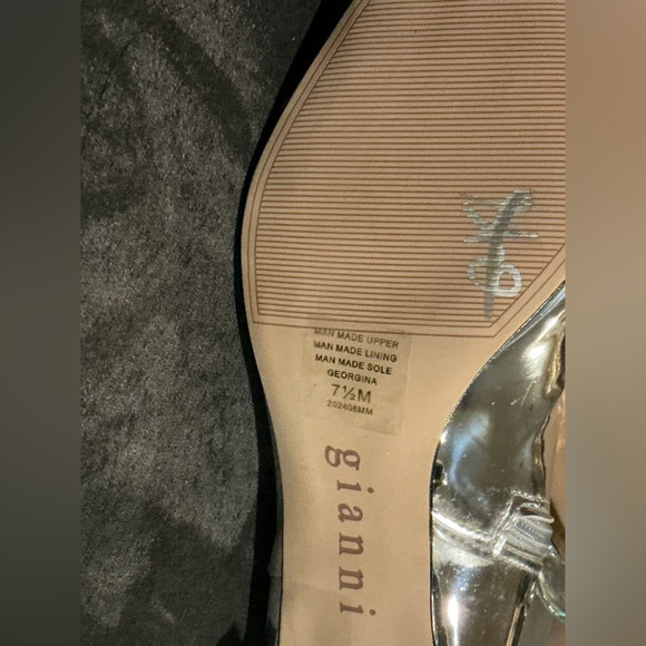 GIANNI BINI METALLIC SILVER ANKLE GEORGINA METALLIC KITTEN HEEL(Sz 7/7.5/8/8.5/9 - Picture 16 of 16